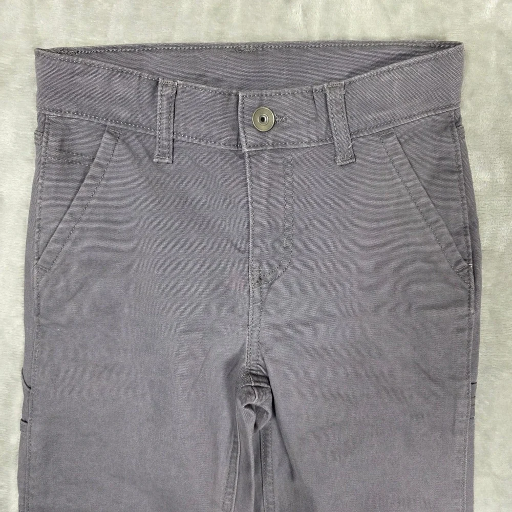 The Childrens Place Canvas Carpenter Pants Boys Size 6 Tempest Gray NEW Outdoors